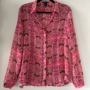 Floral pink shirt MNG collection